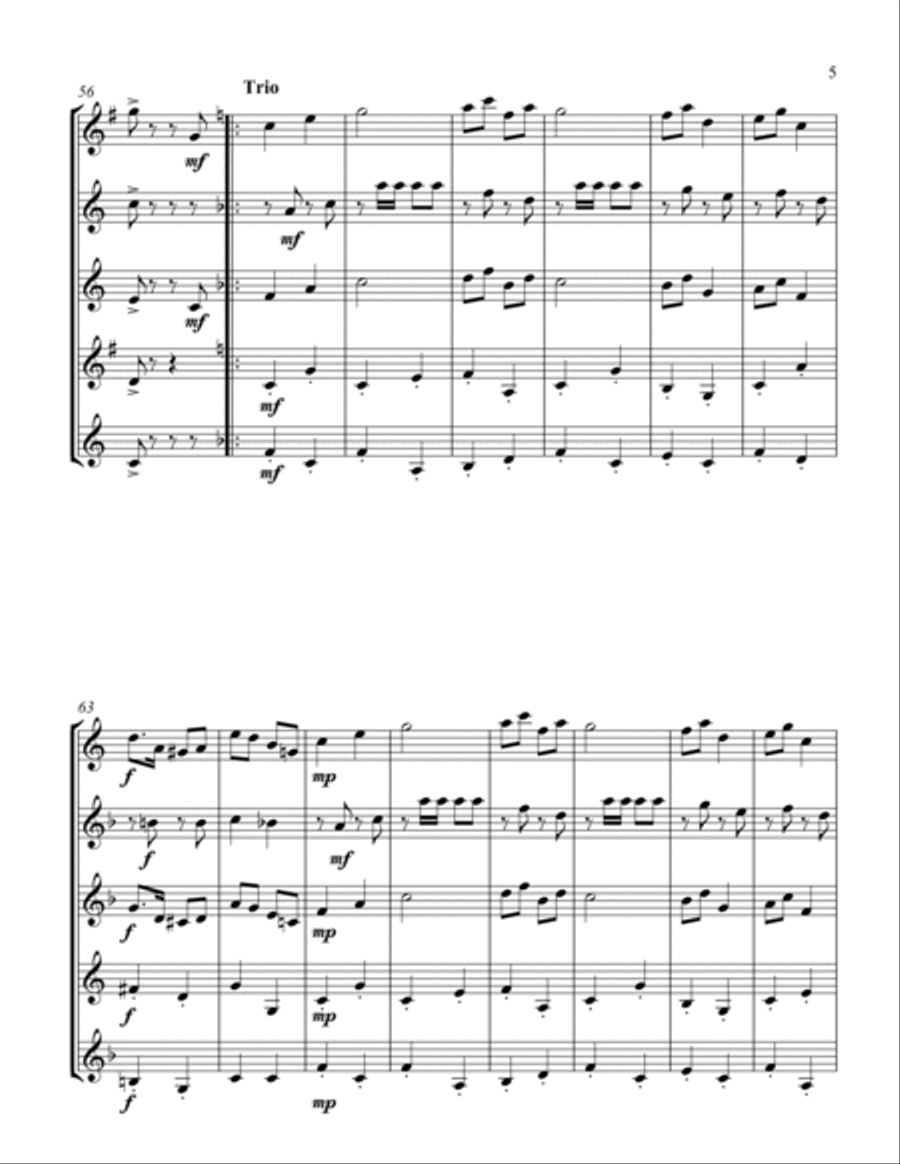 Blackville Society Woodwind Quintet scores gallery preview page 5