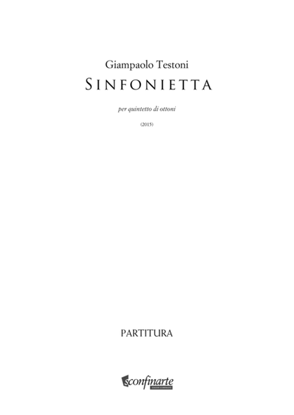 Giampaolo Testoni: SINFONIETTA (ES 964) - Score Only