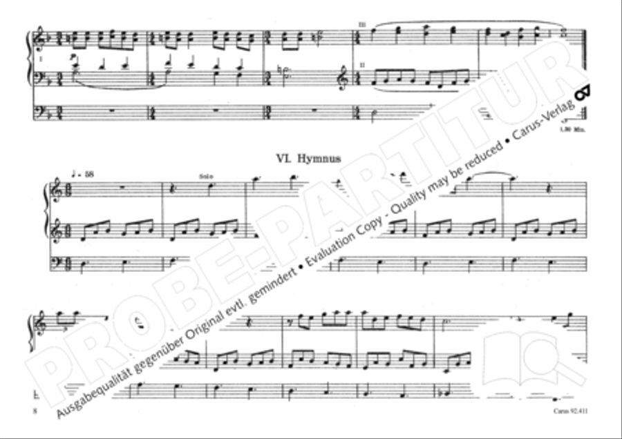 Gregorianische Miniaturen fur Orgel Organ Solo scores gallery preview page 13
