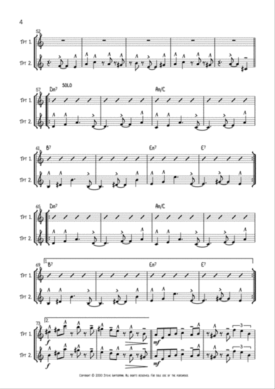 Songo For Mia Trumpet Duet Trumpet Duet scores gallery preview page 4