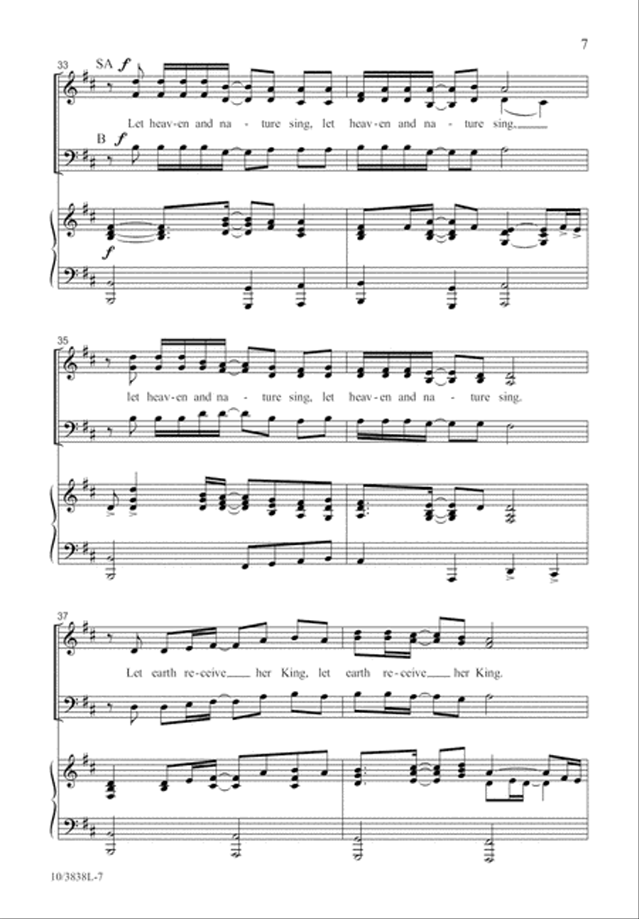 Let Heaven and Nature Sing 3-Part scores gallery preview page 8