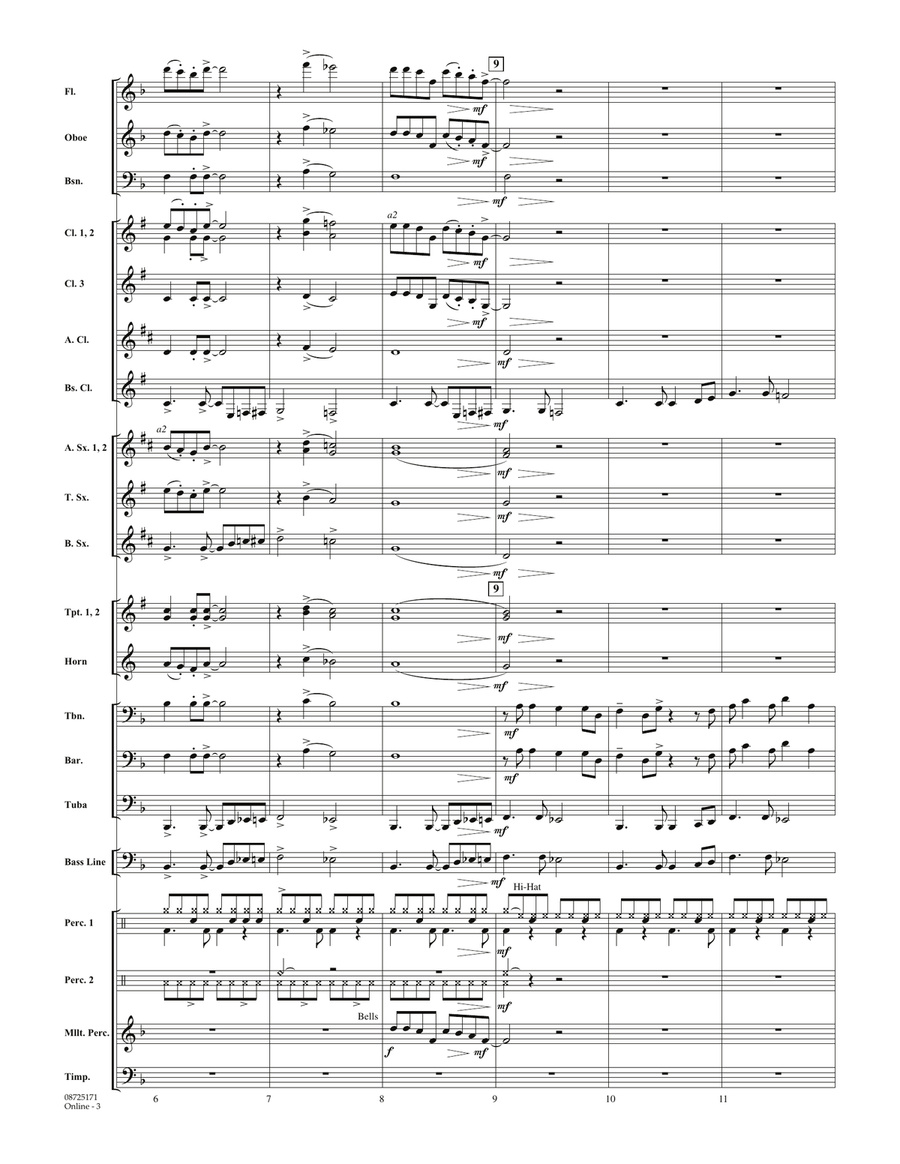 Online - Full Score Online - Full Score Concert Band scores gallery preview page 3