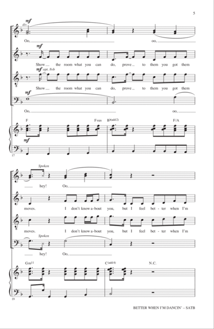 Better When I'm Dancin' Better When I'm Dancin' 4-Part scores gallery preview page 4