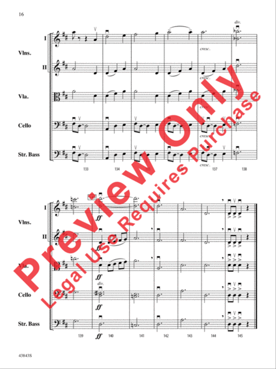 A River Rhapsody String Orchestra scores gallery preview page 17
