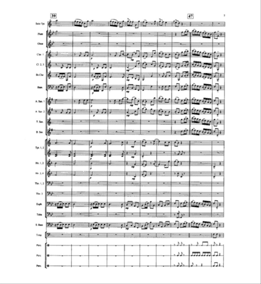 Allegro from Concerto for Trumpet Concert Band scores gallery preview page 6