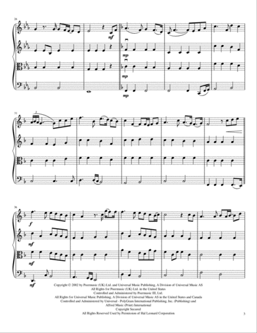 You Raise Me Up You Raise Me Up String Quartet scores gallery preview page 4