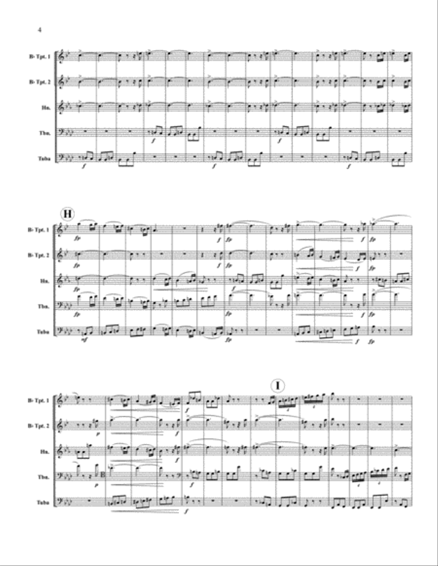 The Sorcerer's Apprentice Brass Quintet scores gallery preview page 4