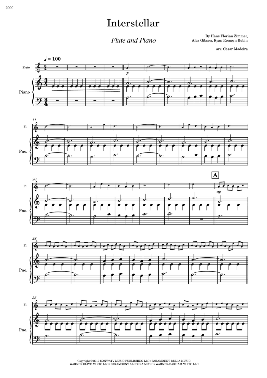 Interstellar Flute Solo scores gallery preview page 2