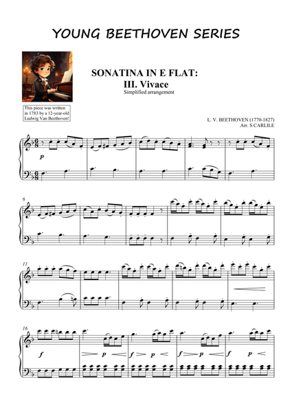 Sonatina in E flat: III. Vivace (Young Beethoven Series) image number null