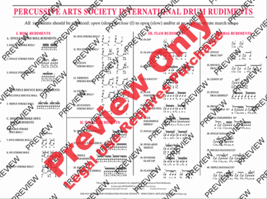 International Drum Rudiments Percussion scores gallery preview page 2