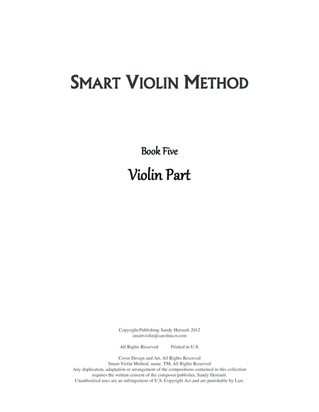 Smart Violin Method Book Five, for Violin and Piano