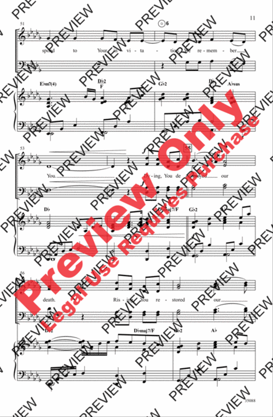 Remembrance Remembrance 4-Part scores gallery preview page 10