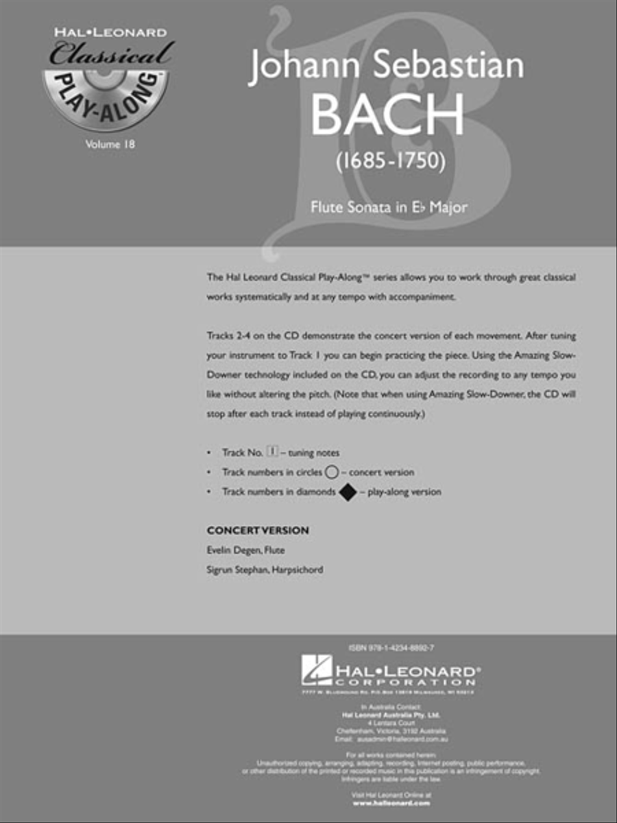 Flute Sonata in E-flat Major, BWV 1031 Flute Solo scores gallery preview page 3
