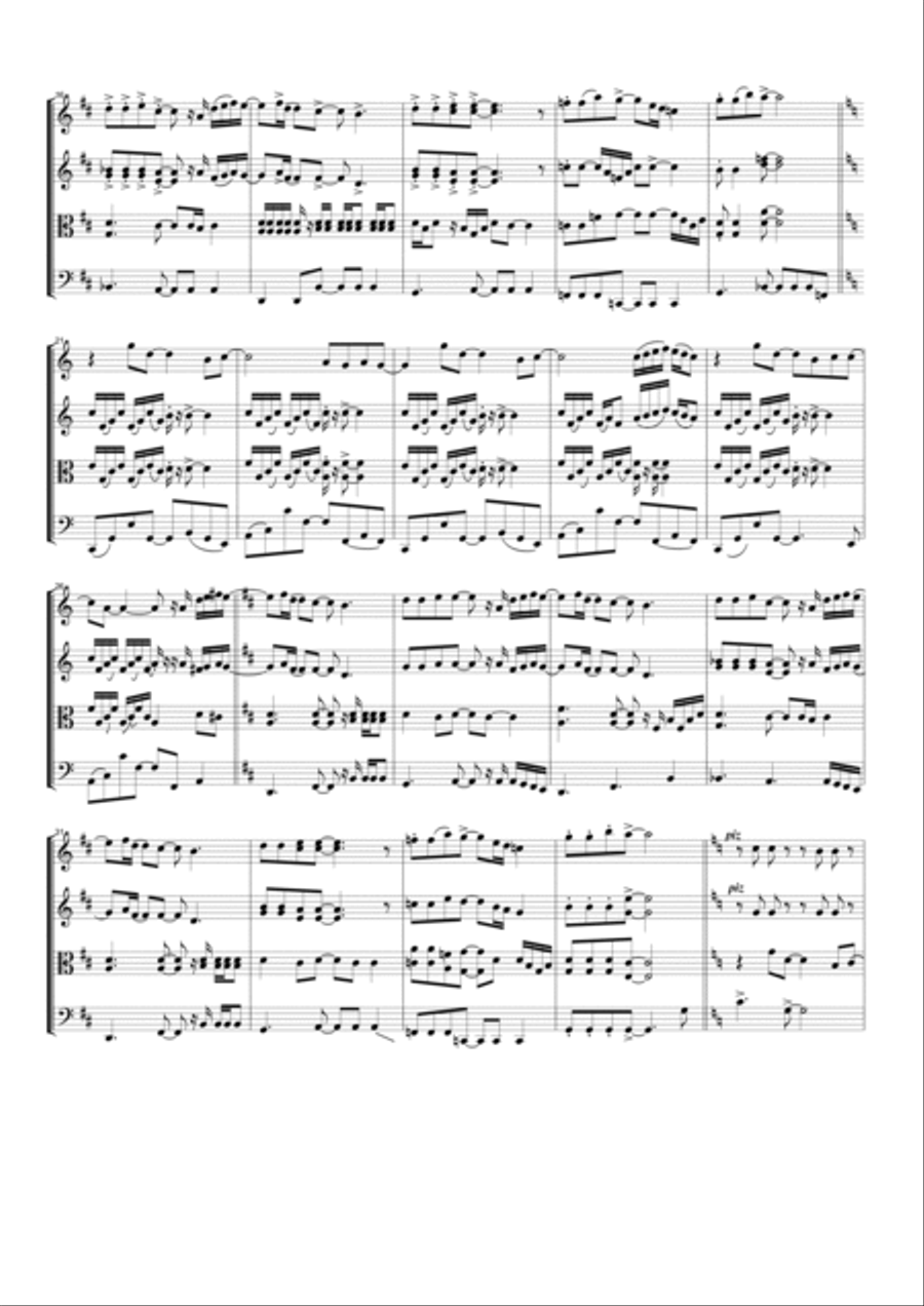 Head Over Feet Head Over Feet String Quartet scores gallery preview page 2