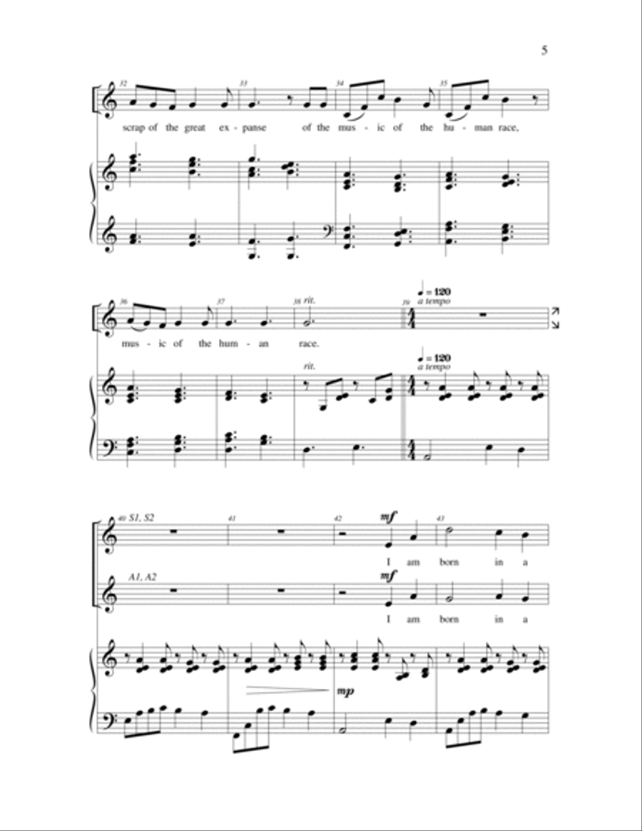 Born in a Symphony 2-Part scores gallery preview page 4