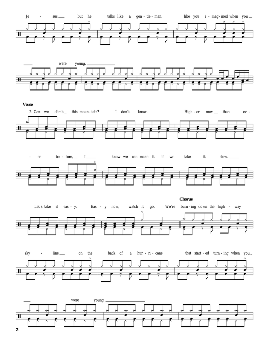 When You Were Young When You Were Young Drum Set scores gallery preview page 2