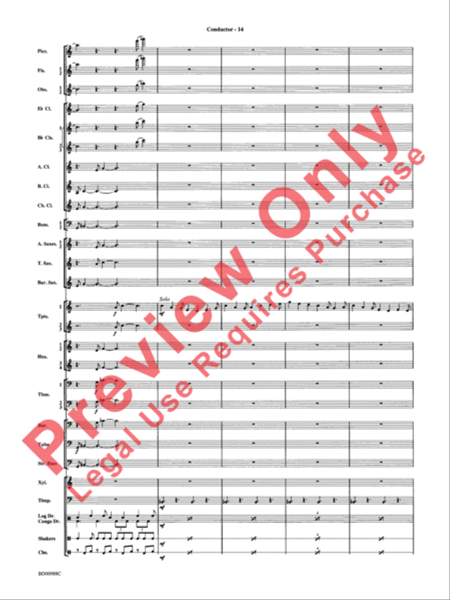 Kilimanjaro: An African Portrait Concert Band scores gallery preview page 17