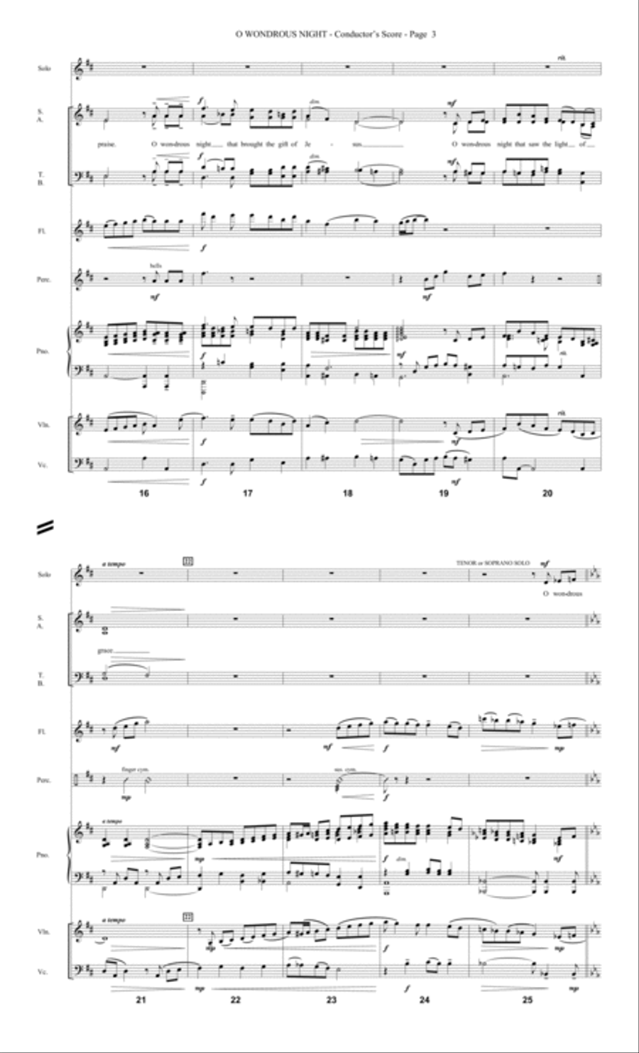 O Wondrous Night - Full Score Choir scores gallery preview page 3