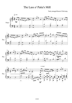 The Lass o' Patie's Mill, arranged for piano