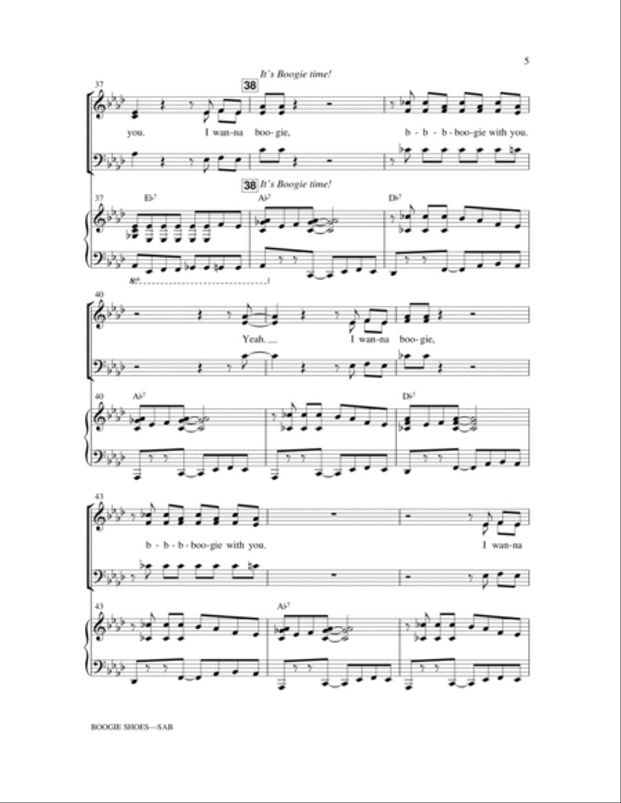 Boogie Shoes 3-Part scores gallery preview page 5