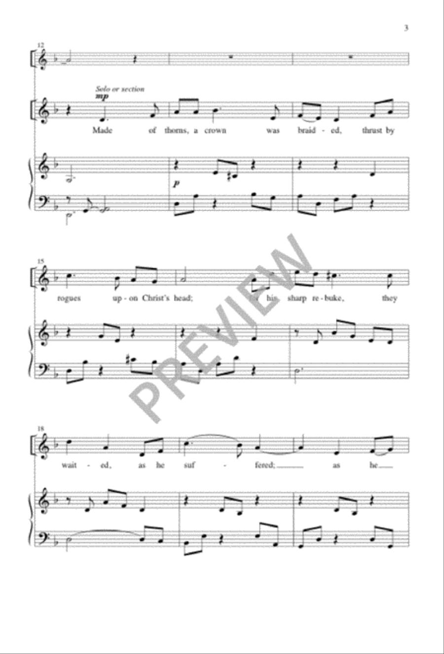 Made of Thorns, a Crown Was Braided 4-Part scores gallery preview page 3