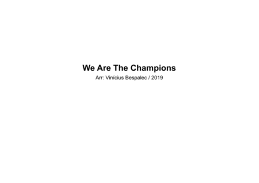 We Are The Champions Brass Ensemble scores gallery preview page 1