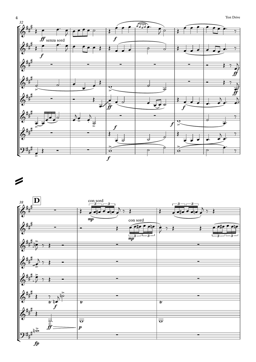 Test Drive Brass Ensemble scores gallery preview page 4