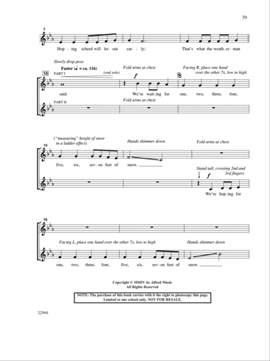 The Big Chill - Teacher's Handbook Unison Choir scores gallery preview page 43