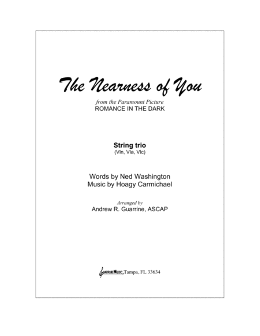 The Nearness Of You String Trio scores gallery preview page 1