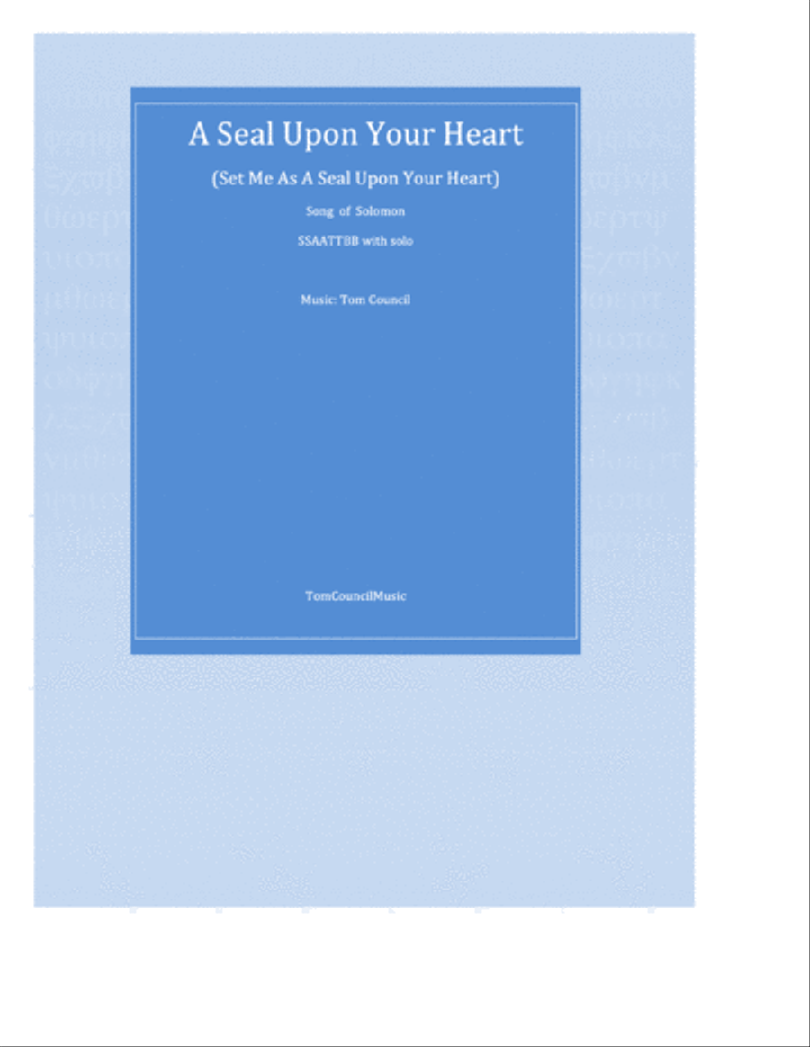 A Seal Upon Your Heart Small Ensemble scores gallery preview page 1
