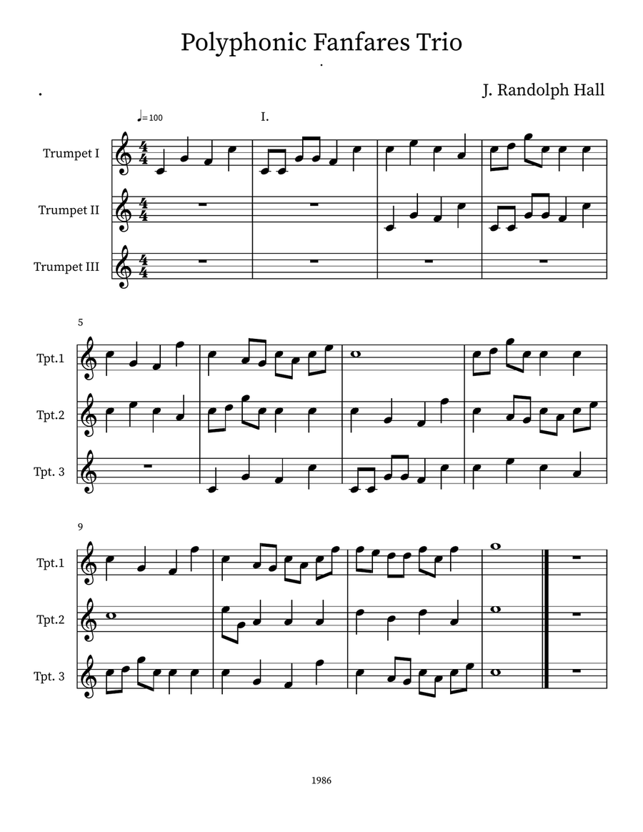Polyphonic Fanfares Trio Polyphonic Fanfares Trio Small Ensemble scores gallery preview page 1