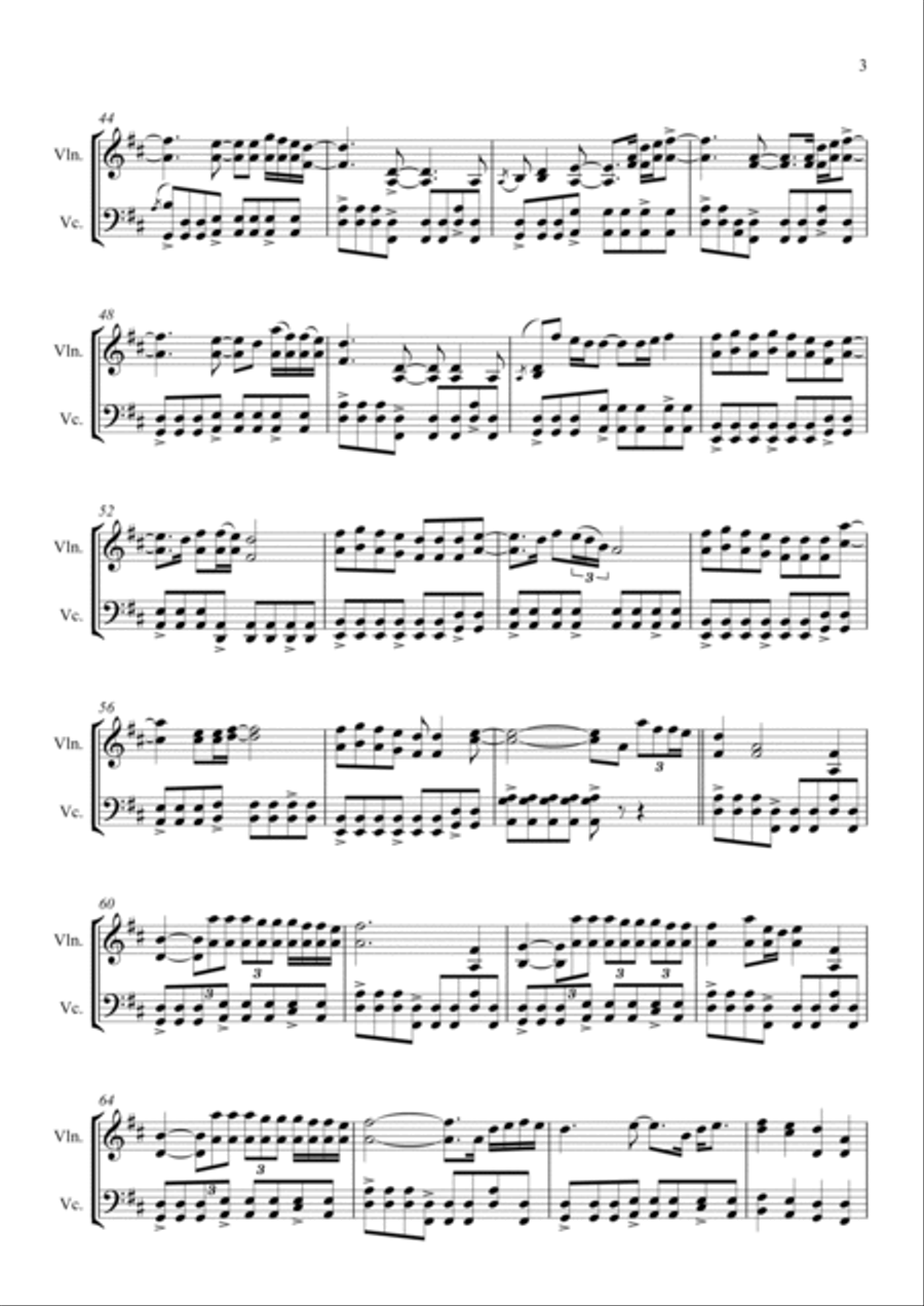 Thinking Out Loud String Duet scores gallery preview page 4
