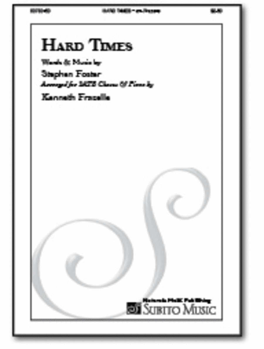Hard Times (Stephen Foster) 4-Part scores gallery preview page 1