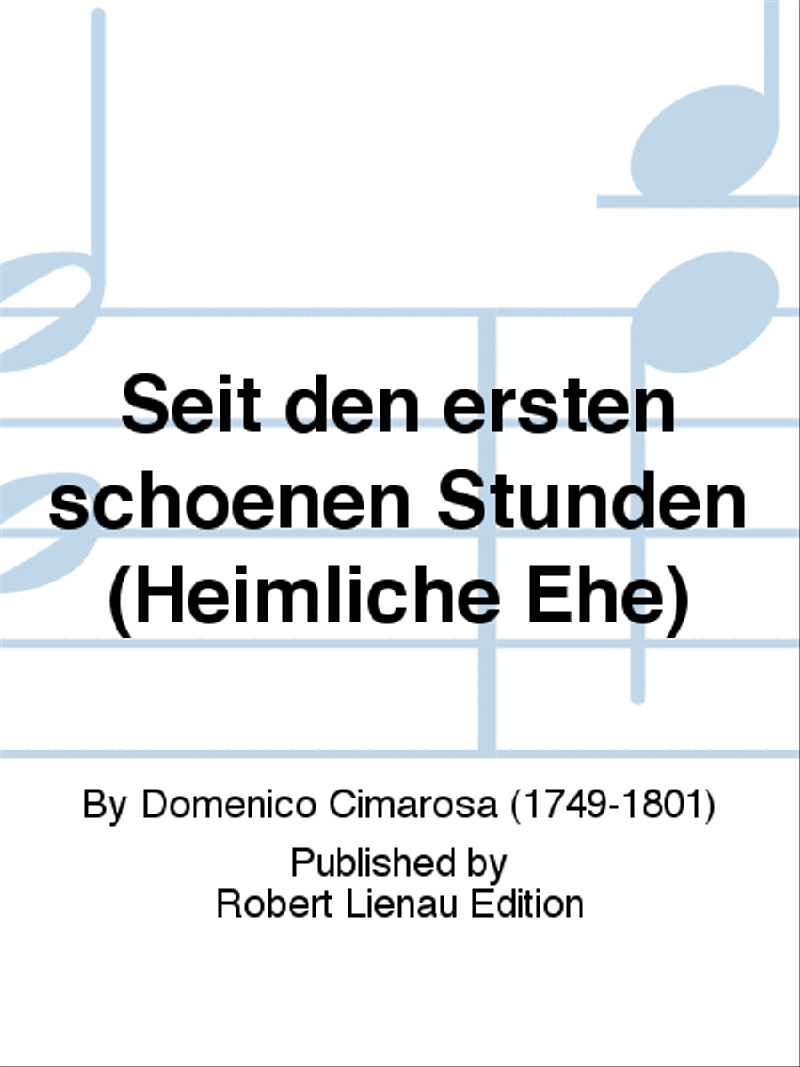 Seit den ersten schönen Stunden (Heimliche Ehe) Tenor Voice scores gallery preview page 1