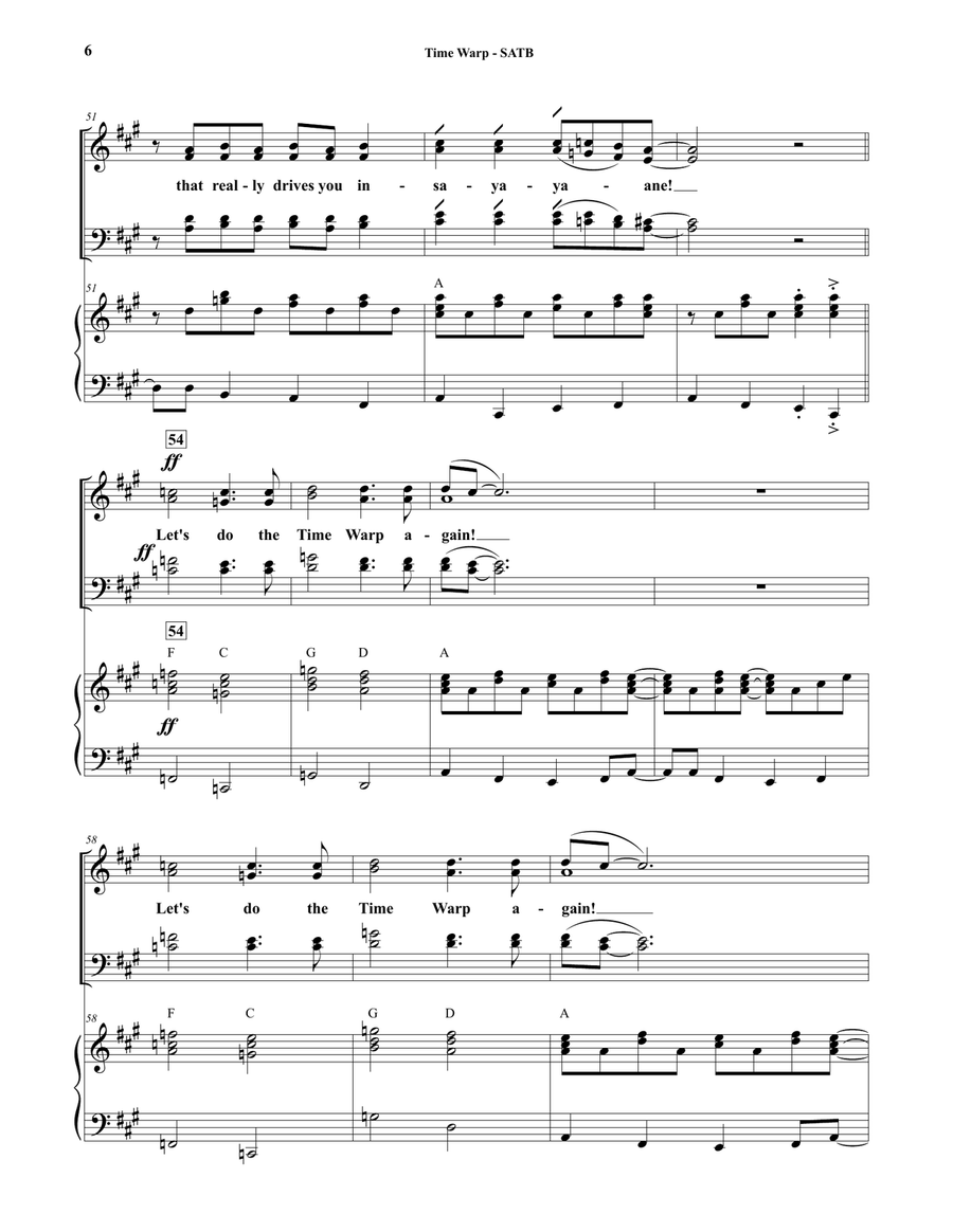 Time Warp Time Warp 4-Part scores gallery preview page 6