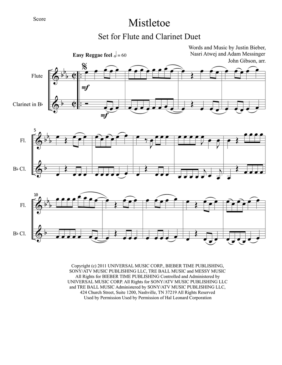 Mistletoe Woodwind Duet scores gallery preview page 2
