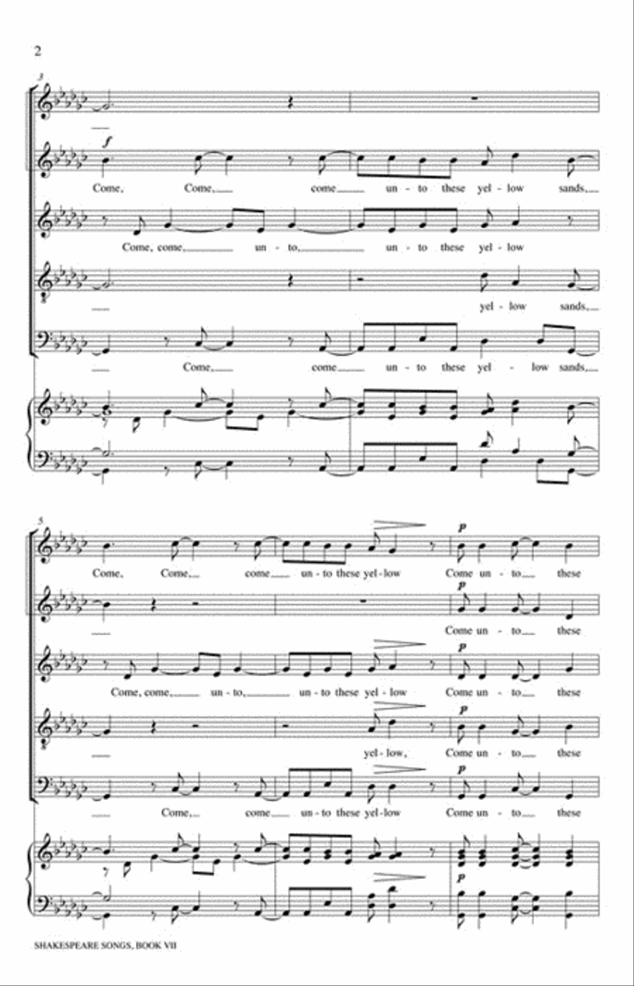 Shakespeare Songs, Book 7 4-Part scores gallery preview page 3