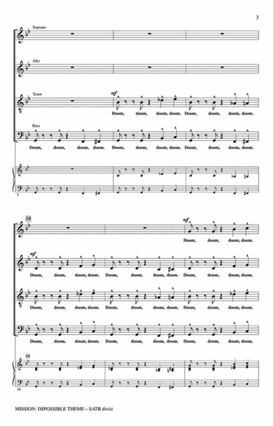 Mission: Impossible Theme Divisi scores gallery preview page 3