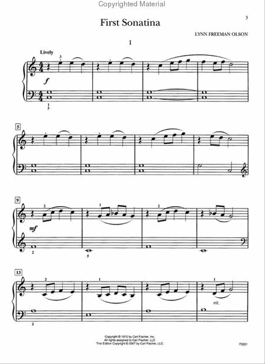First Sonatina Easy Piano scores gallery preview page 2