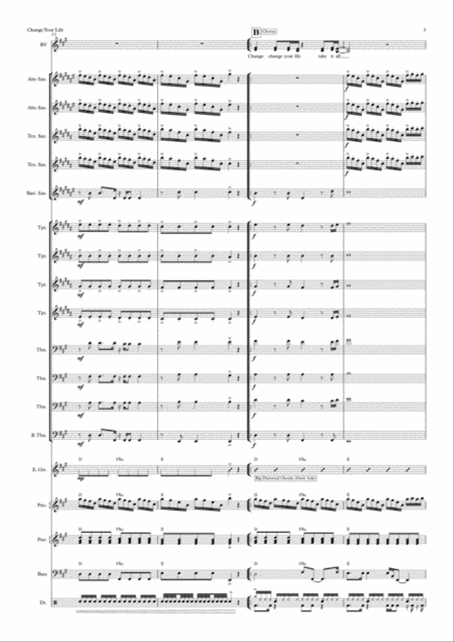 Change Your Life Saxophone scores gallery preview page 3
