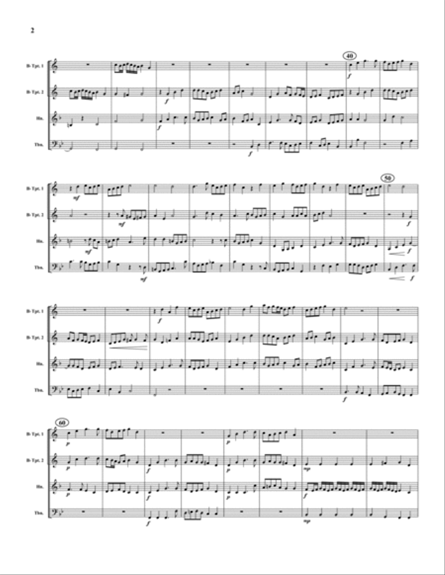 Ceremonial Music for Brass Quartet Brass Quartet scores gallery preview page 4
