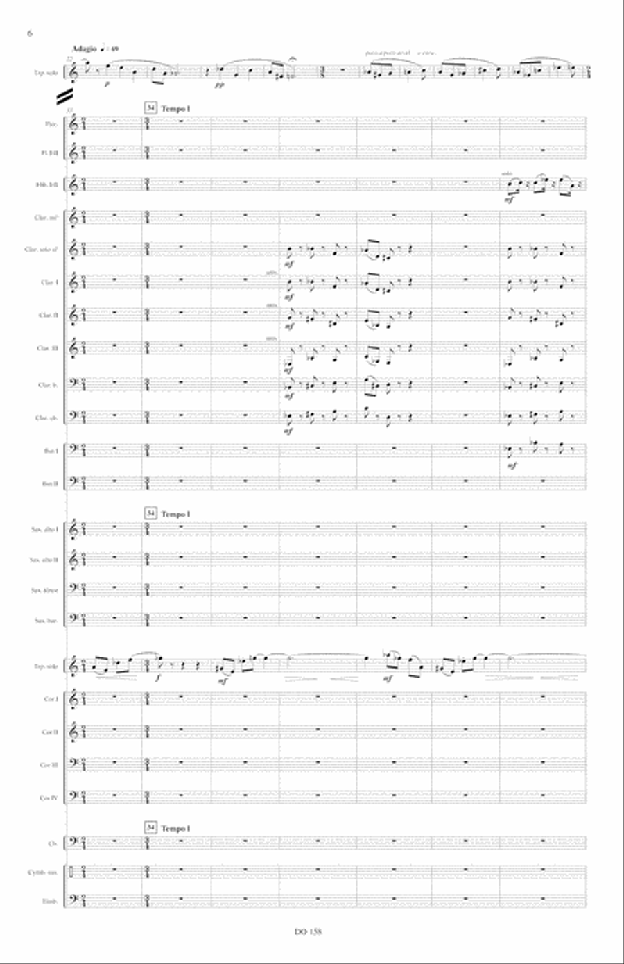 Concerto for trumpet op. 43A (Symphonic band, score) Concert Band scores gallery preview page 6