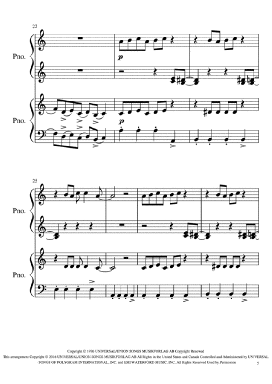 Money, Money, Money Money, Money, Money 1 Piano, 4-Hands scores gallery preview page 5
