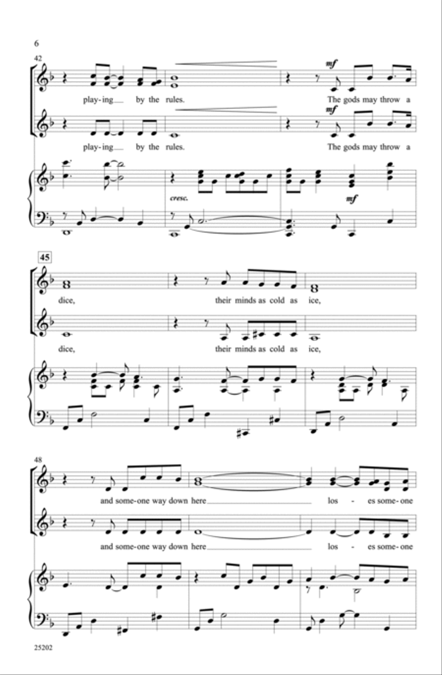 The Winner Takes It All Choir scores gallery preview page 5