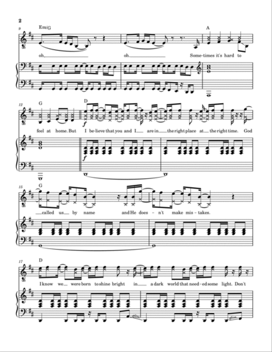 These Days Piano, Vocal, Guitar scores gallery preview page 3