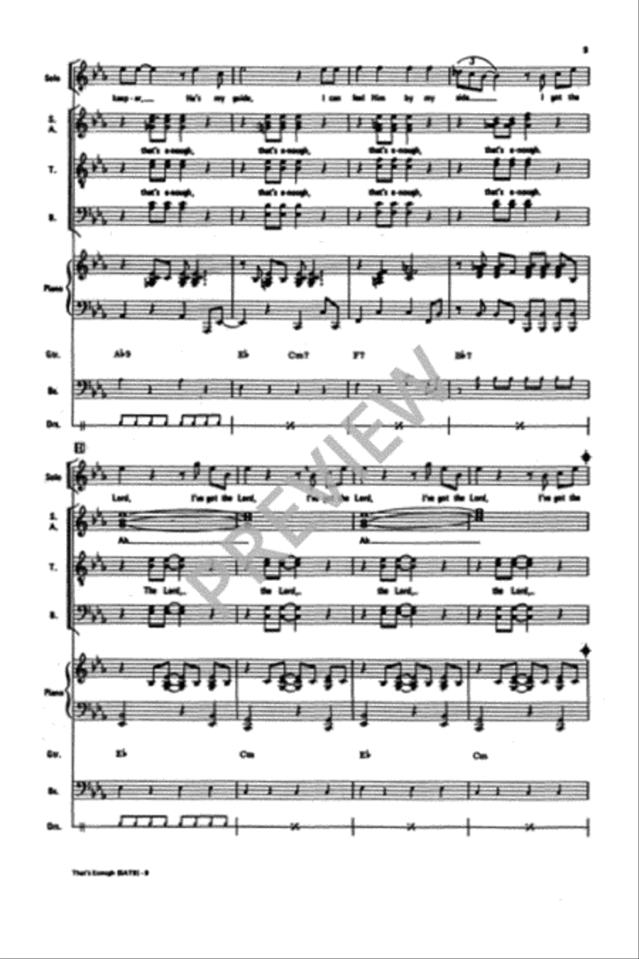 That's Enough Divisi scores gallery preview page 10