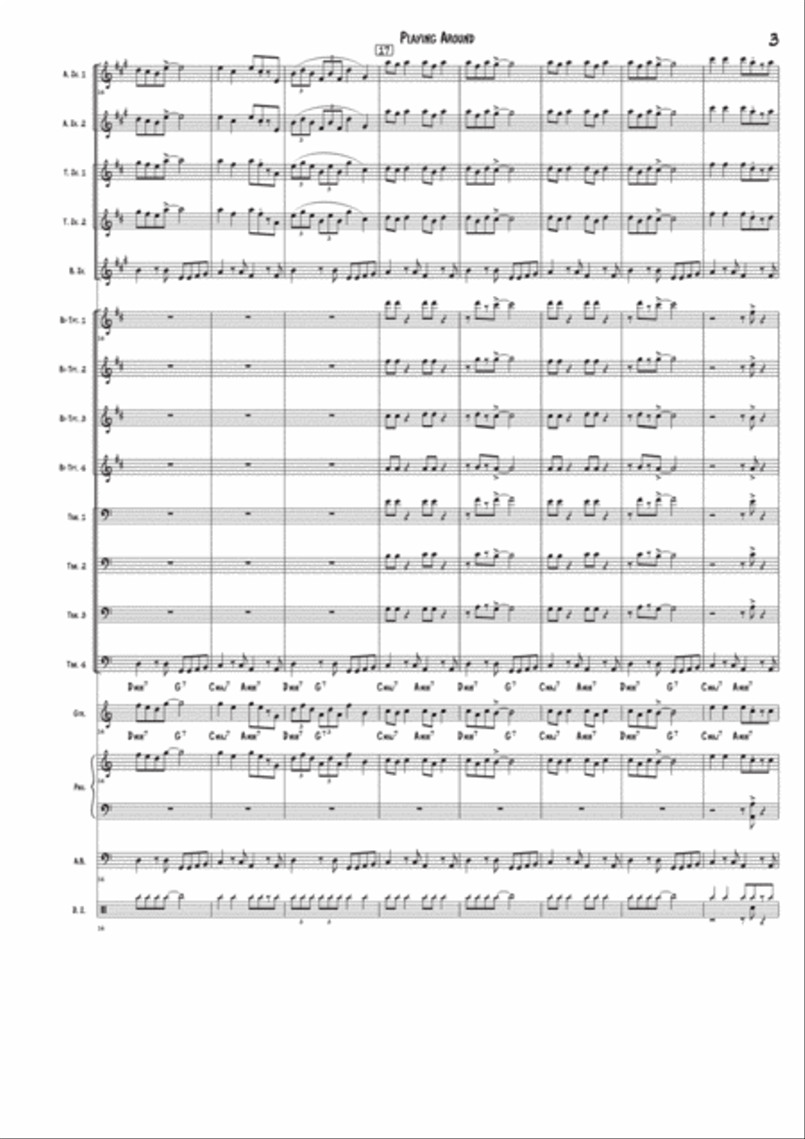 Playing Around with Modes Jazz Ensemble scores gallery preview page 3