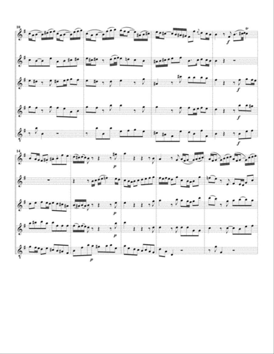 Aria: Mein Jesus hat nunmehr Das Heilandwerk vollendet from Cantata BWV 43 (arrangement for 5 record Recorder scores gallery preview page 2