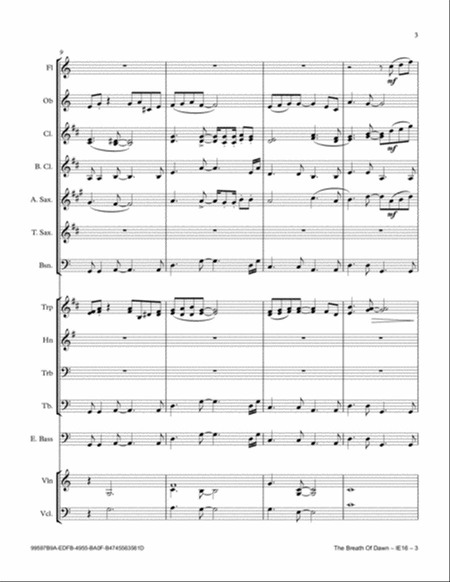 The Breath Of Dawn Full Orchestra scores gallery preview page 3