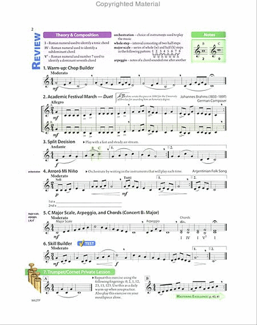 Tradition of Excellence Book 2 - Bb Trumpet/Cornet Concert Band Methods scores gallery preview page 4